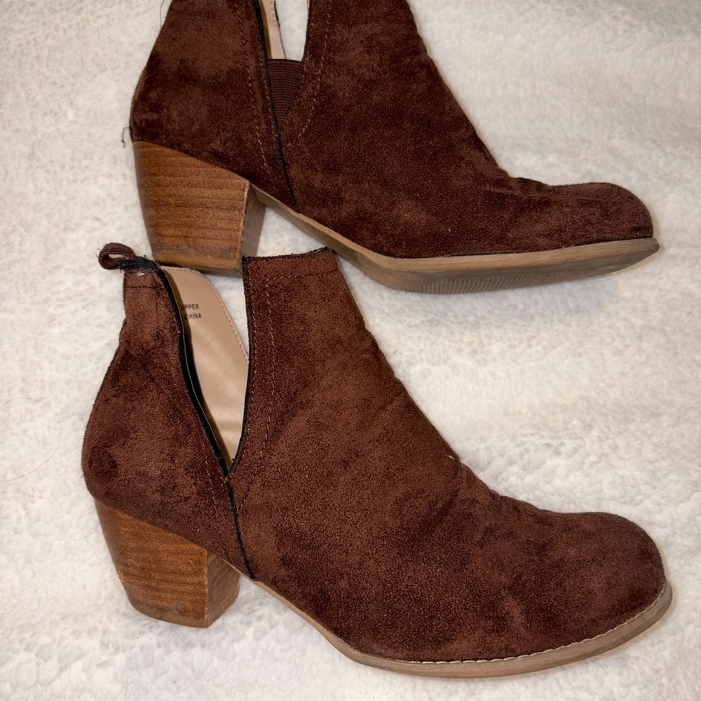 Torrid Chocolate Ankle Booties - Picture 5 of 7